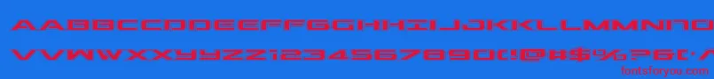 Outrideracad Font – Red Fonts on Blue Background