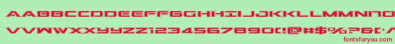 Outrideracad Font – Red Fonts on Green Background