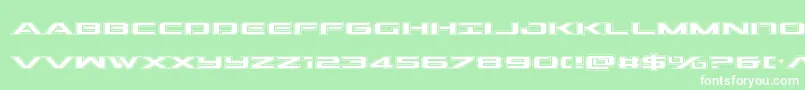 Outrideracad Font – White Fonts on Green Background