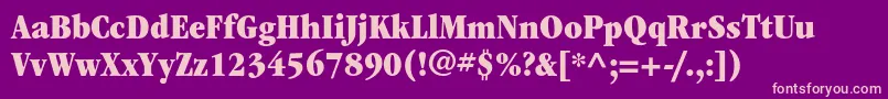 ItcgaramondstdUltnarrow Font – Pink Fonts on Purple Background