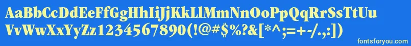 ItcgaramondstdUltnarrow Font – Yellow Fonts on Blue Background