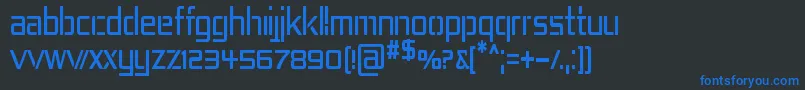 Rep4cn Font – Blue Fonts on Black Background