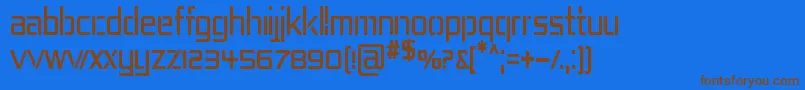 Rep4cn Font – Brown Fonts on Blue Background