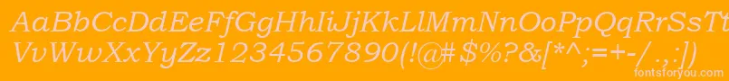 BookmanOldStyleItalic Font – Pink Fonts on Orange Background