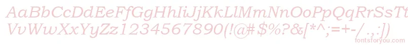 BookmanOldStyleItalic Font – Pink Fonts on White Background