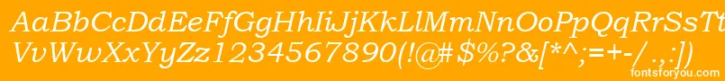 BookmanOldStyleItalic Font – White Fonts on Orange Background