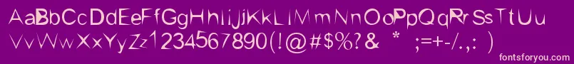 KishoreSharp Font – Pink Fonts on Purple Background