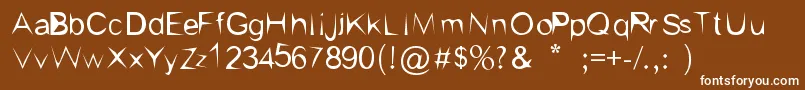 KishoreSharp Font – White Fonts on Brown Background