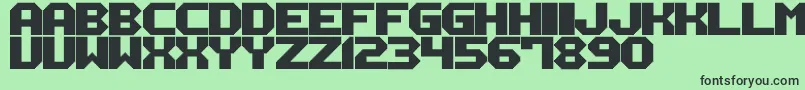 fuente M12 – Fuentes Negras Sobre Fondo Verde