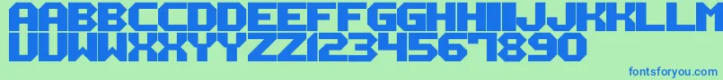 フォントM12 – 青い文字は緑の背景です。