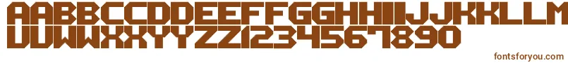 M12 Font – Brown Fonts on White Background