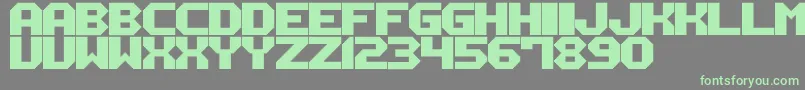 フォントM12 – 灰色の背景に緑のフォント