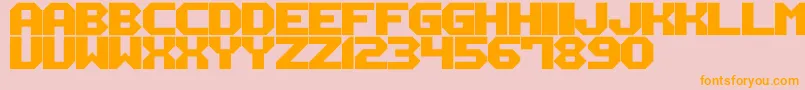 Fonte M12 – fontes laranjas em um fundo rosa