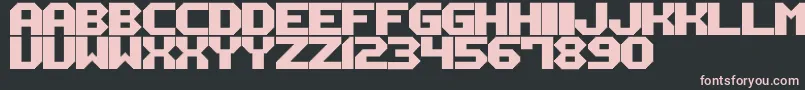 M12 Font – Pink Fonts on Black Background