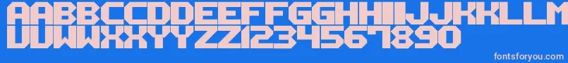 Шрифт M12 – розовые шрифты на синем фоне