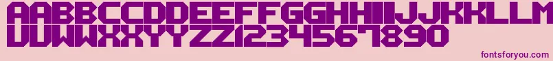 Police M12 – polices violettes sur fond rose