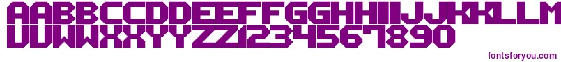 Police M12 – polices violettes sur fond blanc