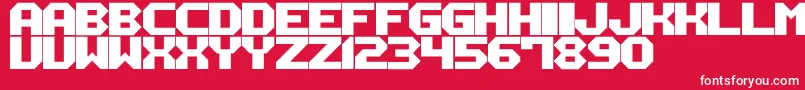 M12 Font – White Fonts on Red Background