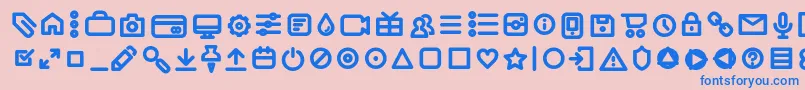 AristaProIconsSemiboldTrial Font – Blue Fonts on Pink Background