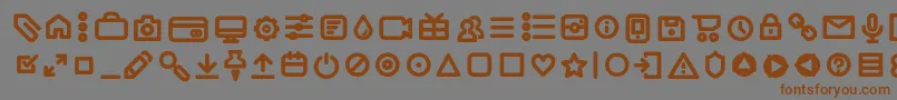 AristaProIconsSemiboldTrial Font – Brown Fonts on Gray Background
