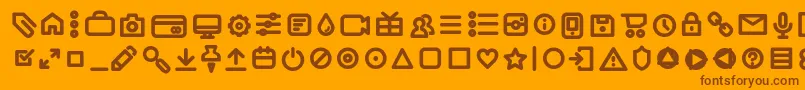 AristaProIconsSemiboldTrial Font – Brown Fonts on Orange Background