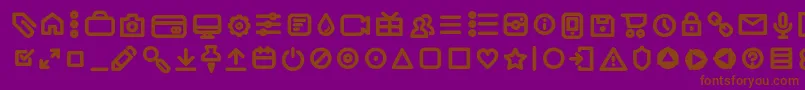 AristaProIconsSemiboldTrial Font – Brown Fonts on Purple Background