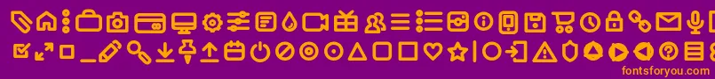 AristaProIconsSemiboldTrial Font – Orange Fonts on Purple Background
