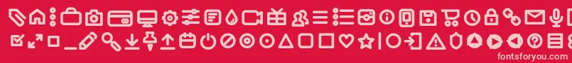 AristaProIconsSemiboldTrial Font – Pink Fonts on Red Background