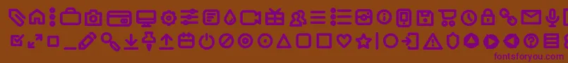 AristaProIconsSemiboldTrial Font – Purple Fonts on Brown Background