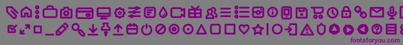 AristaProIconsSemiboldTrial Font – Purple Fonts on Gray Background