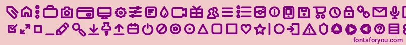 AristaProIconsSemiboldTrial Font – Purple Fonts on Pink Background