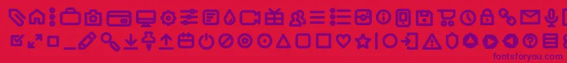 AristaProIconsSemiboldTrial Font – Purple Fonts on Red Background