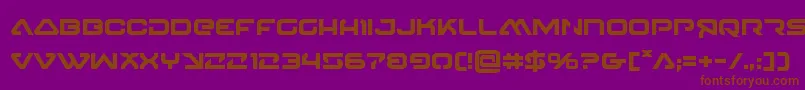 4114blasterv2bold Font – Brown Fonts on Purple Background