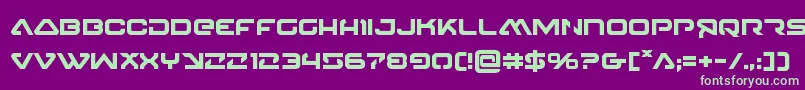 4114blasterv2bold Font – Green Fonts on Purple Background