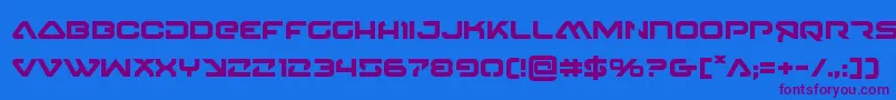 4114blasterv2bold Font – Purple Fonts on Blue Background