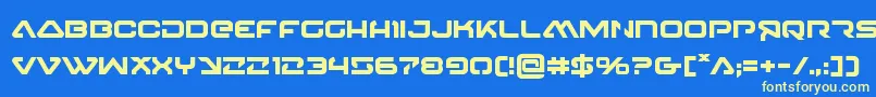 4114blasterv2bold Font – Yellow Fonts on Blue Background