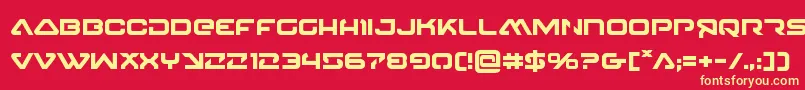 4114blasterv2bold Font – Yellow Fonts on Red Background