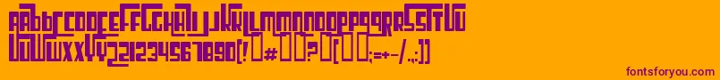 CosmicAge Font – Purple Fonts on Orange Background