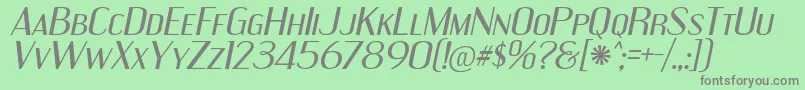 EngebrechtreExIt Font – Gray Fonts on Green Background