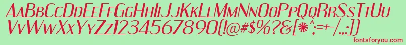 EngebrechtreExIt Font – Red Fonts on Green Background