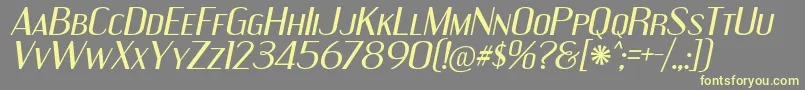 EngebrechtreExIt Font – Yellow Fonts on Gray Background