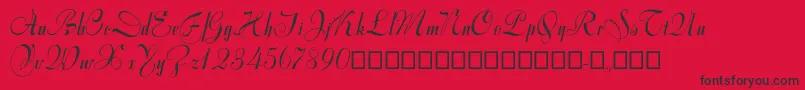 Varianteinitials Font – Black Fonts on Red Background