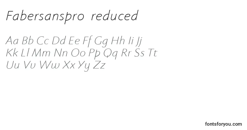 Шрифт Fabersanspro46reduced – алфавит, цифры, специальные символы