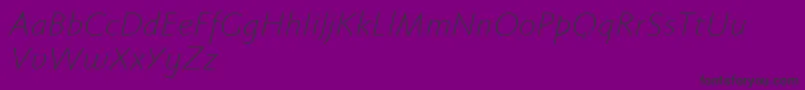 Fabersanspro46reduced Font – Black Fonts on Purple Background
