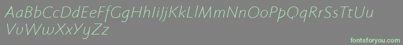 Fabersanspro46reduced-Schriftart – Grüne Schriften auf grauem Hintergrund