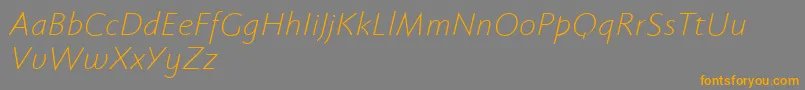 Fabersanspro46reduced Font – Orange Fonts on Gray Background