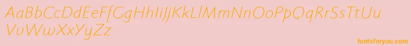 Fabersanspro46reduced Font – Orange Fonts on Pink Background