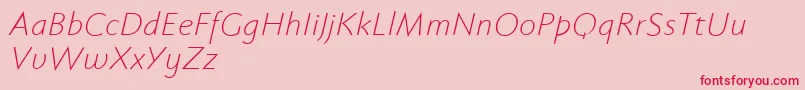 Fabersanspro46reduced Font – Red Fonts on Pink Background