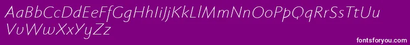 フォントFabersanspro46reduced – 紫の背景に白い文字