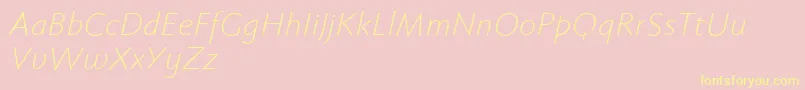 Fabersanspro46reduced Font – Yellow Fonts on Pink Background